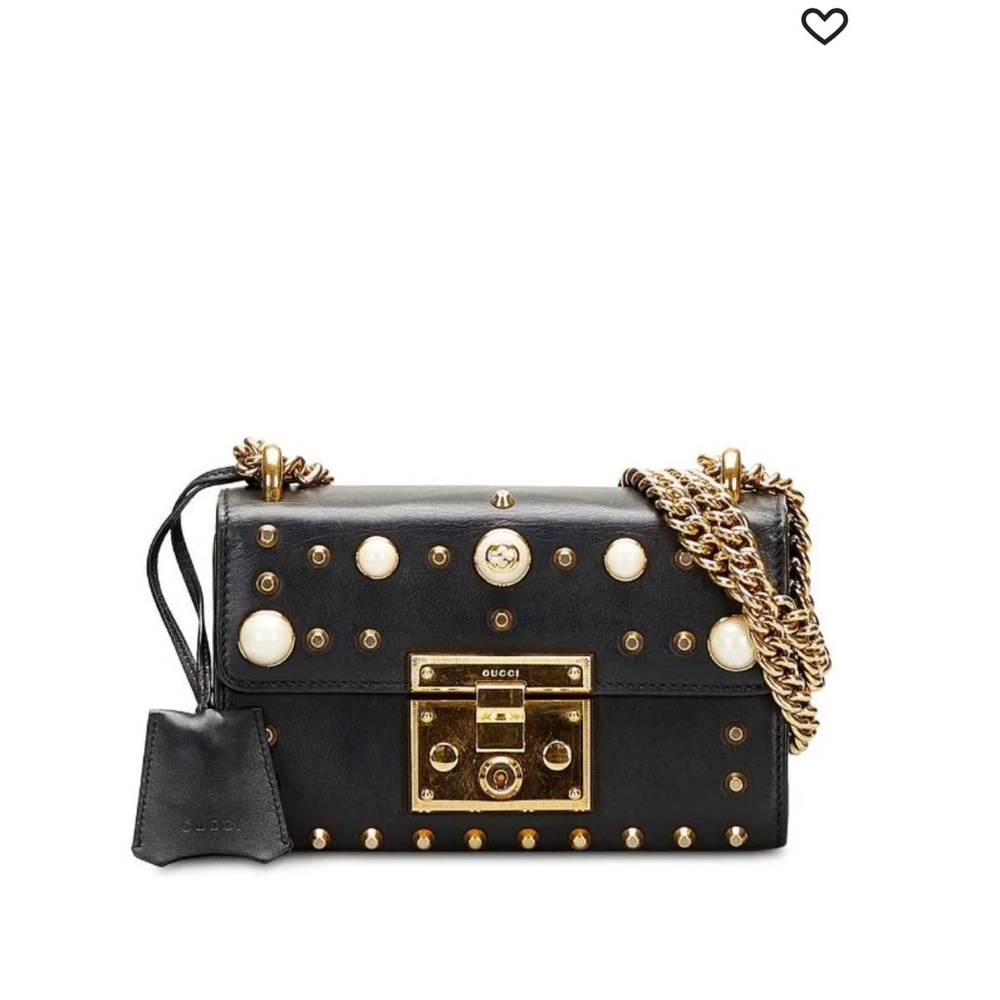 Gucci padlock pearl embellished bag